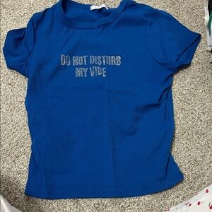 Blue Kids T-Shirt with Slogan